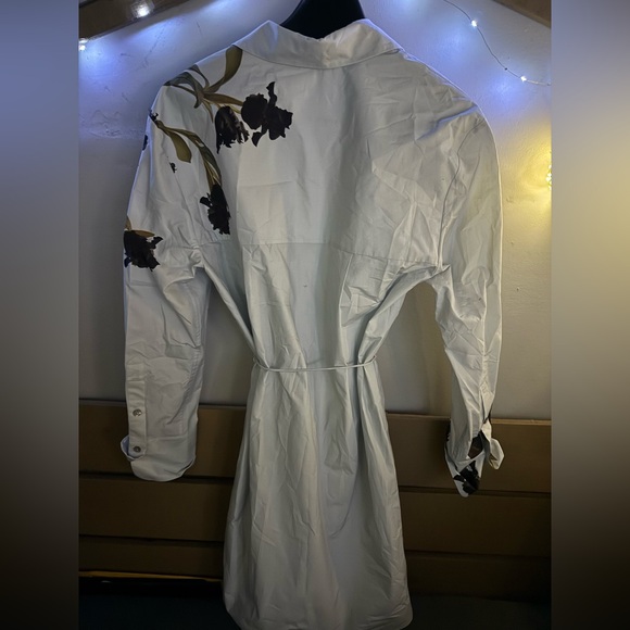 Vince placed Black iris long sleeve cotton shirt dress size M - Picture 10 of 10